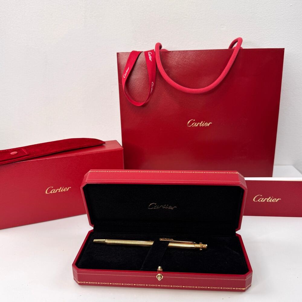 CARTIER Santos de Cartier Ballpoint Pen Small Model NEW & Certificate